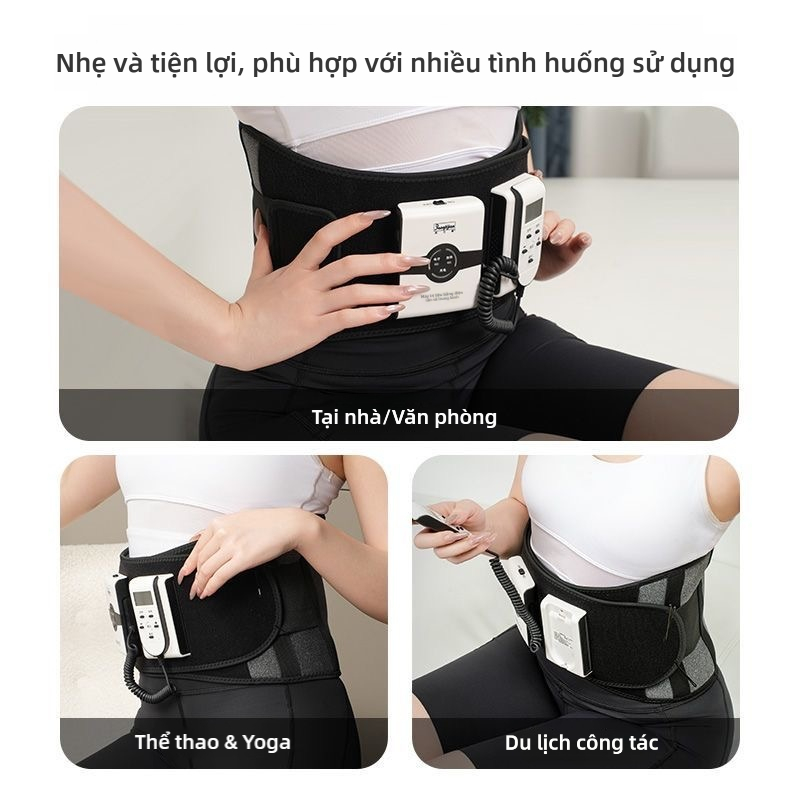 Thắt lưng Massage xung sưởi ấm & Thắt lưng trị liệu bằng đèn LED — Giảm đau lưng & Hỗ trợ thắt lưng
