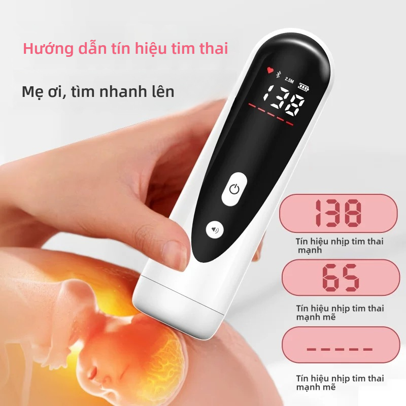 Máy dò nhịp tim siêu âm Doppler cho bé Máy dò nhịp tim di động dành cho bà bầu Ống nghe