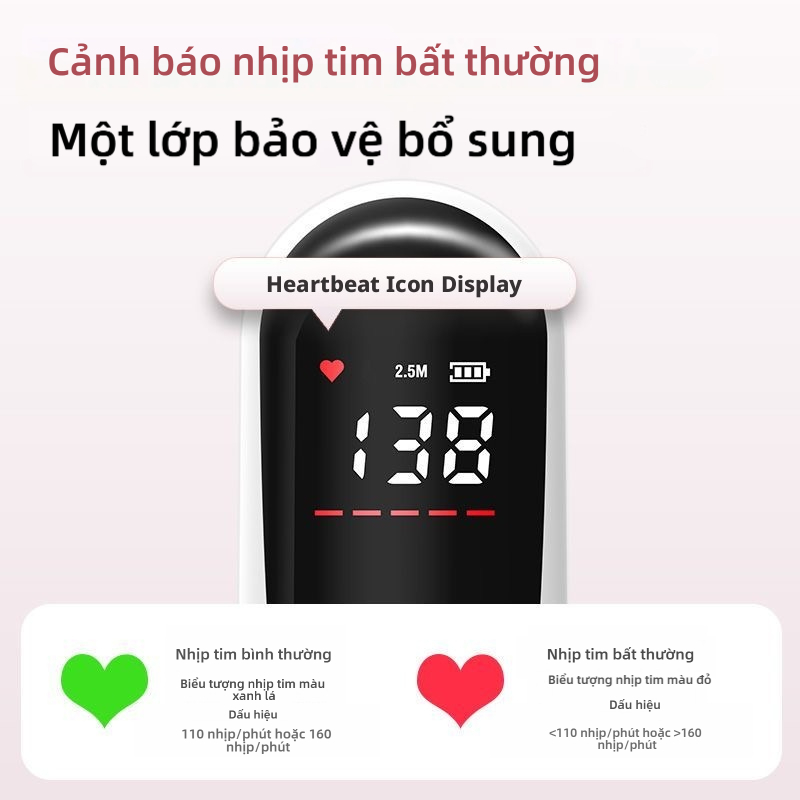 Máy dò nhịp tim siêu âm Doppler cho bé Máy dò nhịp tim di động dành cho bà bầu Ống nghe