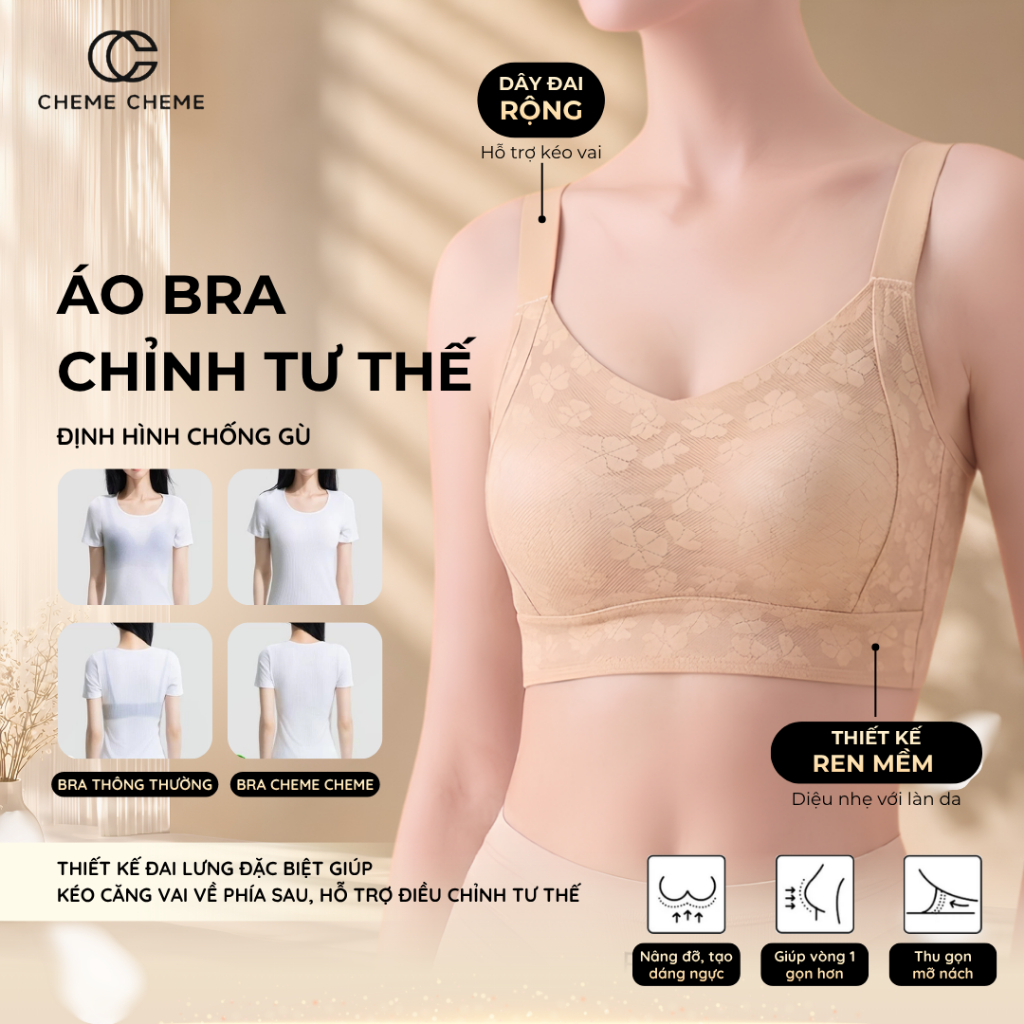 [𝐂𝐇𝐄𝐌𝐄 𝐂𝐇𝐄𝐌𝐄] Áo Ngực Không Gọng Cúp Đầy - Nâng Đỡ Tự Nhiên - Bảo Vệ V1 - Siêu Mát Mỏng Thoải Mái