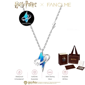 FANCIME × Harry Potter Patronus Mark Vòng cổ bạc Thiết kế phát sáng trong bóng tối (Luôn luôn)
