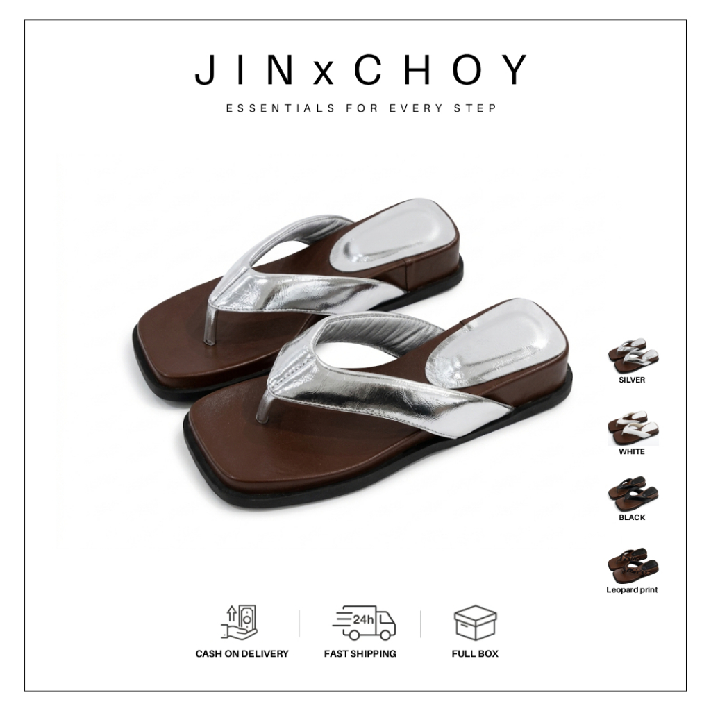 Phong Cách Hàn Quốc Mũi Vuông Flip-Toe Flat Dép Thường Ngày PU Retro Thời Trang Đơn Giản Nữ Mùa Hè Ngoài Trời Đi Biển Dép Đế Bằng Nhà Máy Giá Bán Buôn