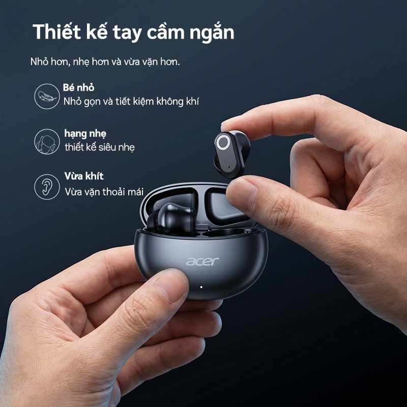 Tai nghe chơi game Acer OHR 627 Bluetooth Độ trễ thấp In-Ear IPX5 HIFI Chất lượng âm thanh Bluetooth chống nước 5.4