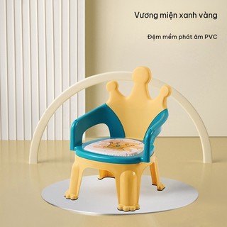 Ghế bé kèm đĩa ăn thấp, ghế ăn bàn trẻ em gia đình, chống sốc, tựa lưng, gọi ghế phân