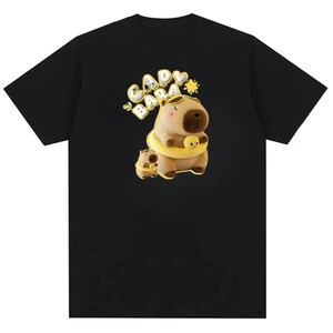 Dễ Thương Capibala Họa Tiết Vui Nhộn In Hình Thiết Kế Trung Lập Thời Trang Đường Phố Áo Thun Cotton Top