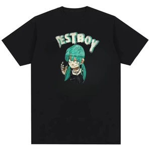 Nhân vật hoạt hình Anime thiết kế in họa tiết vui nhộn dành cho nam và nữ Áo thun cotton nguyên chất