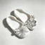 6 Chiếc Nữ Bé Gái Tắc Sandal Giày DIY Quyến Rũ Phong Cách Thời Trang Hoa Bạc Bạc Hạt Nhỏ Mặt Dây Chuyền Nút Lỗ Giày Trang Trí Bộ Phụ Kiện Quà Tặng
