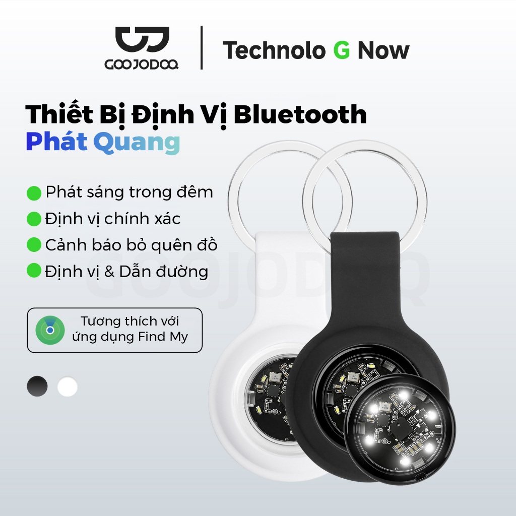 GOOJODOQ Theo dõi Bluetooth phát sáng Theo dõi chính xác Cảnh báo phía sau bên trái Định vị Điều hướng cho điện thoại Kid
