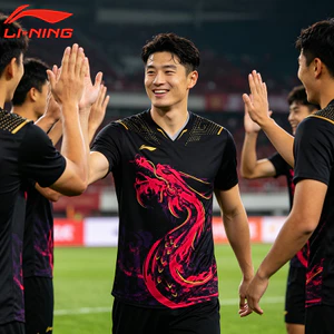 Áo tập thể thao ngắn tay khô nhanh Li Ning, áo tập thể dục thoáng khí cho nam và nữ