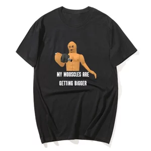 My Mooscles Are Getting Lớn Hơn Ngộ nghĩnh Meme Tập Gym In Áo Nam Nữ Quần Áo Vintage Dạo Phố Áo Thun Cotton Thường Ngày