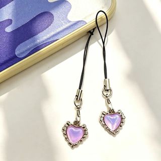 Mặt dây chuyền điện thoại di động Màu hồng dịu dàng Mặt dây chuyền tình yêu Mặt dây chuyền điện thoại di động