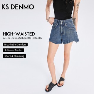 Màu Xanh Đậm Cao Cấp Quần Short Denim Nữ Mùa Hè 2026 Phong Cách Mới Rời Ôm Hơn Nhìn Chữ a Không Đều Hot Quần