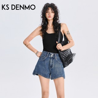 Màu Xanh Đậm Cao Cấp Quần Short Denim Nữ Mùa Hè 2026 Phong Cách Mới Rời Ôm Hơn Nhìn Chữ a Không Đều Hot Quần
