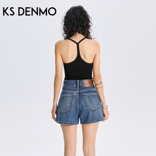 Màu Xanh Đậm Cao Cấp Quần Short Denim Nữ Mùa Hè 2026 Phong Cách Mới Rời Ôm Hơn Nhìn Chữ a Không Đều Hot Quần