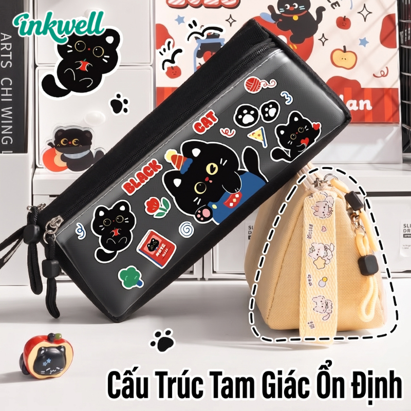 hộp bút/Hộp Bút Dung Tích Lớn 2 Ngăn / Gấu Trúc Cute /Túi Đựng Bút Học Sinh Nhiều Ngăn