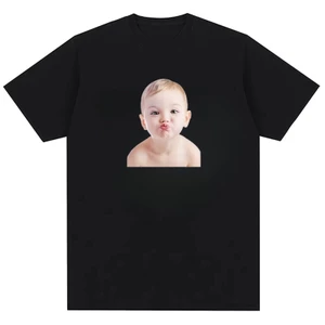 Áo thun Cotton nguyên chất in họa tiết nụ hôn cho nam và nữ thời trang