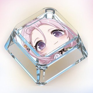 Genshin Impact Keycaps Hoạt Hình Dễ Thương Keycaps Tùy Chỉnh Bàn Phím Cơ Trong Suốt Keycaps