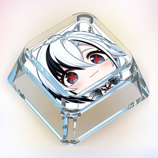 Genshin Impact Keycaps Hoạt Hình Dễ Thương Keycaps Tùy Chỉnh Bàn Phím Cơ Trong Suốt Keycaps