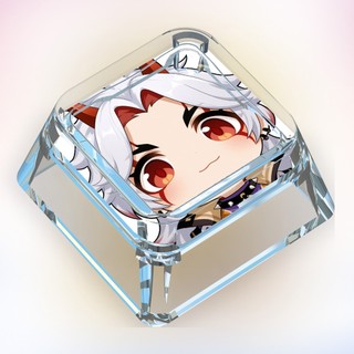 Genshin Impact Keycaps Hoạt Hình Dễ Thương Keycaps Tùy Chỉnh Bàn Phím Cơ Trong Suốt Keycaps