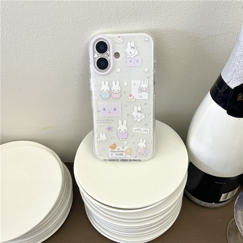 Ốp điện thoại xử lý IMD họa tiết thỏ iPhone 17 Pro Max