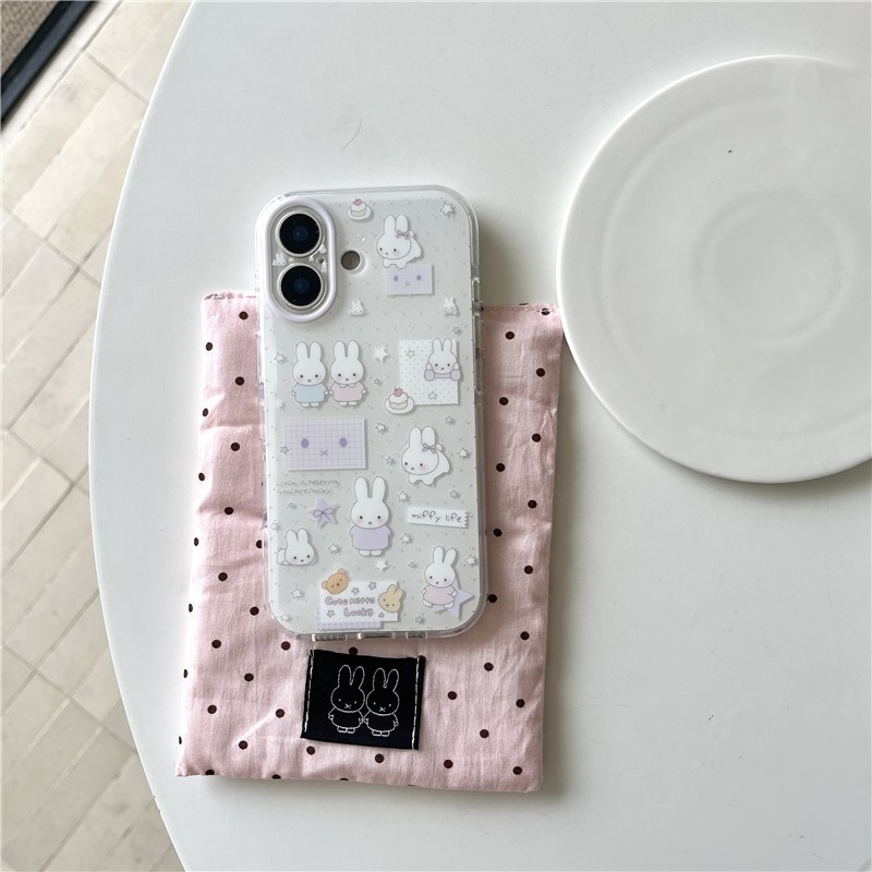 Ốp điện thoại xử lý IMD họa tiết thỏ iPhone 17 Pro Max