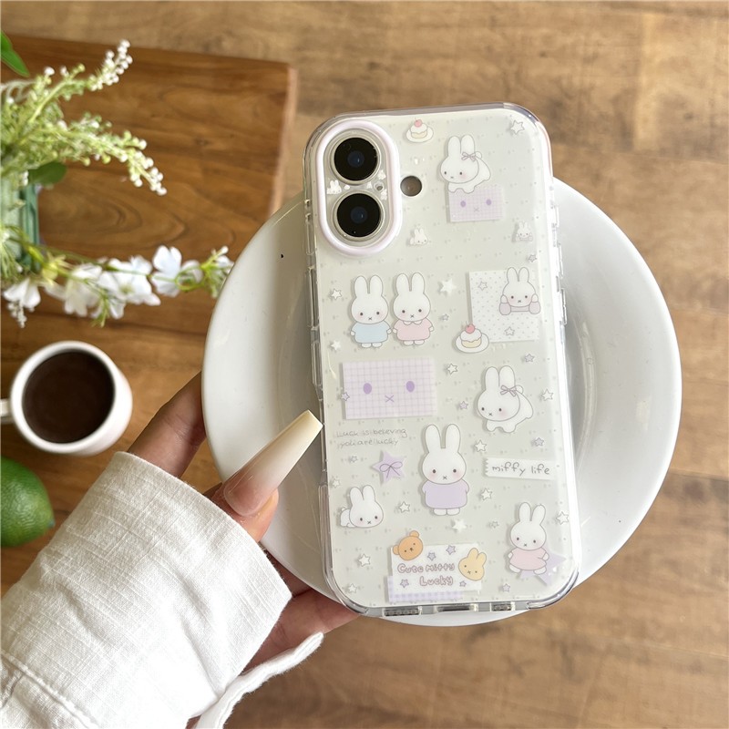 Ốp điện thoại xử lý IMD họa tiết thỏ iPhone 17 Pro Max