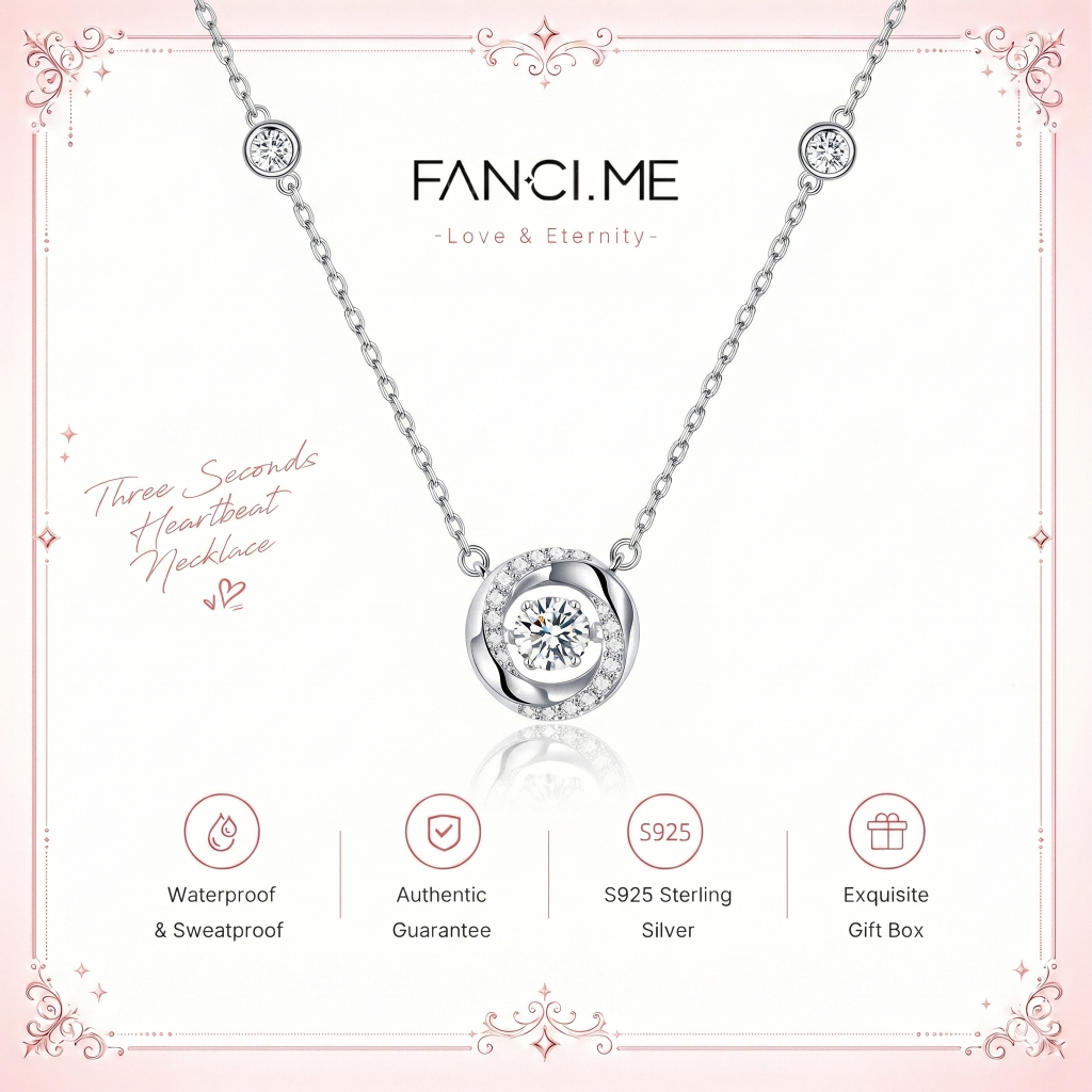 FANCIME Tình Yêu Nữ Từ Cái Nhìn Đầu Tiên Vòng Cổ Sang Trọng Tối Giản Thời Trang Quà Tặng Sinh Nhật Bạn Gái