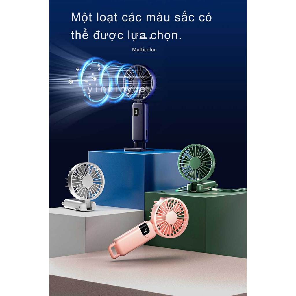 KHO VIỆT NAM | GIAO NHANH Quạt mini để bàn 5 cấp gió nhỏ gọn xách tay cho sinh viên đại học ký túc xá không ồn ào