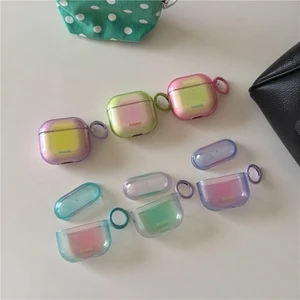Air Pods 4 Màu sắc xung đột hoa văn pha trộn Chất liệu TPU Vỏ bảo vệ Tai nghe không dây
