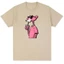 Pink Panther Họa tiết in hình vui nhộn Vải chất lượng cao Thời trang trung tính Áo thun Cotton nguyên chất