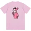 Pink Panther Họa tiết in hình vui nhộn Vải chất lượng cao Thời trang trung tính Áo thun Cotton nguyên chất