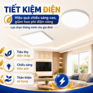 CANMEIJIA Đèn LED Ốp Trần Siêu Mỏng 20W 30W 40W 50W 3 Màu Trong 1 Đèn Vuông Tròn Siêu Sáng Đèn Trần LED Phòng Khách Phòng Ngủ Nhà Bếp