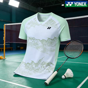 Áo thi đấu cầu lông YONEX tay ngắn khô nhanh, áo tập thể dục thông thường dành cho nam và nữ