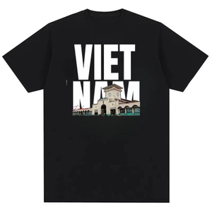 Áo thun Cotton nguyên chất trung tính in họa tiết văn hóa Việt Nam chất lượng cao