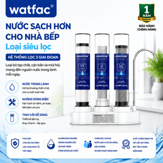 watfac Máy lọc nước trong suốt trong suốt Bộ lọc gốm Máy lọc nước nhà bếp