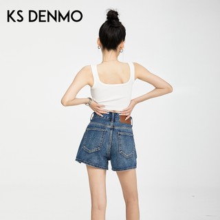 Màu Xanh Đậm Quần Short Denim Nữ Form Chữ A Trendy, Phù Hợp Mùa Hè 2026