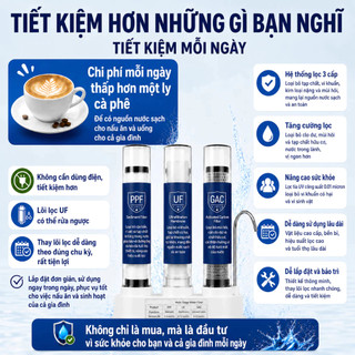 watfac Máy lọc nước trong suốt trong suốt Bộ lọc gốm Máy lọc nước nhà bếp