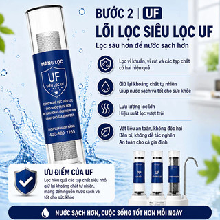 watfac Máy lọc nước trong suốt trong suốt Bộ lọc gốm Máy lọc nước nhà bếp