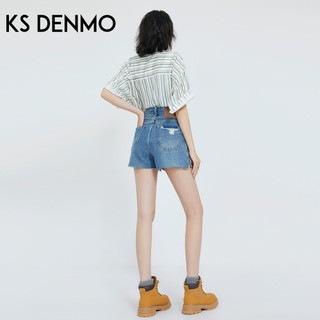 Quần Short Denim Nữ Mỏng Rách Phù Hợp Mùa Hè 2026, Dáng Ôm Thiết Kế Chữ A
