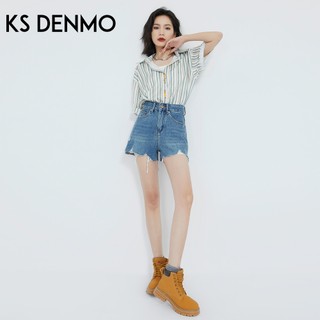 Quần Short Denim Nữ Mỏng Rách Phù Hợp Mùa Hè 2026, Dáng Ôm Thiết Kế Chữ A