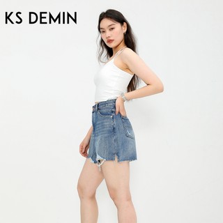 Quần Short Denim Nữ Rách Fray A-Line, Phù Hợp Mùa Hè, Thiết Kế Cao Cấp