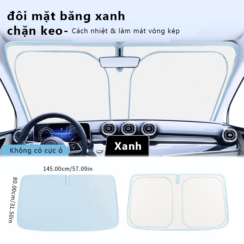 Tấm Che Nắng Kính Lái Ô Tô Chống Tia UV SEAMETAL Miếng Chắn Nắng Kính Xe Hơi Gấp Gọn 145cm*80cm