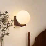 Đèn tường bằng gỗ Nhật Bản Đèn tường Led trong nhà Retro Thích hợp cho phòng ngủ Đầu giường, Phòng khách, Trang trí bàn trang điểm — ảnh 6