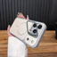 【 Nút khí / giá đỡ / Ốp cứng mờ / Hồng 】 tương thích cho iPhone 11 12pro max 13 pro max 14 pro max 15 pro max 16 pro max 17 pro max