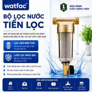 watfac Lọc Trước Chai Lọc 4 Điểm Bùn Cát Rỉ Máy Lọc Nước Miệng Đồng Nổ-Pro