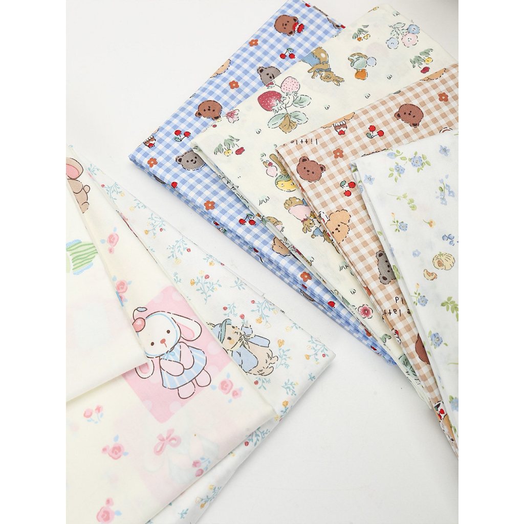 Phong Cách Mộc Mạc Nguyên Chất Cotton In Hoa Vải May Trẻ Em Váy Chăn Ga Gối Rèm Và Handmade DIY Quần Áo Vải TJ11054