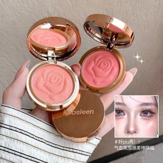 Kobeleen Hoa Hồng Dập Nổi Shimmer Blush Bột Mịn Lấp Lánh Làm Sáng Nâng Cheek Blush Lâu Dài Tự Nhiên Hoàn Thiện NO.C729