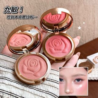 Kobeleen Hoa Hồng Dập Nổi Shimmer Blush Bột Mịn Lấp Lánh Làm Sáng Nâng Cheek Blush Lâu Dài Tự Nhiên Hoàn Thiện NO.C729