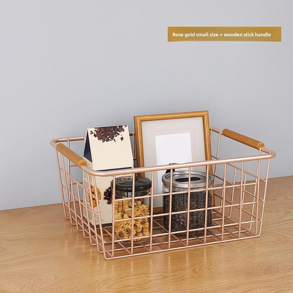 Giỏ đựng đồ sắt Đồ lặt vặt Người tổ chức nhà bếp Thùng lưu trữ đa năng gia đình cho tủ văn phòng