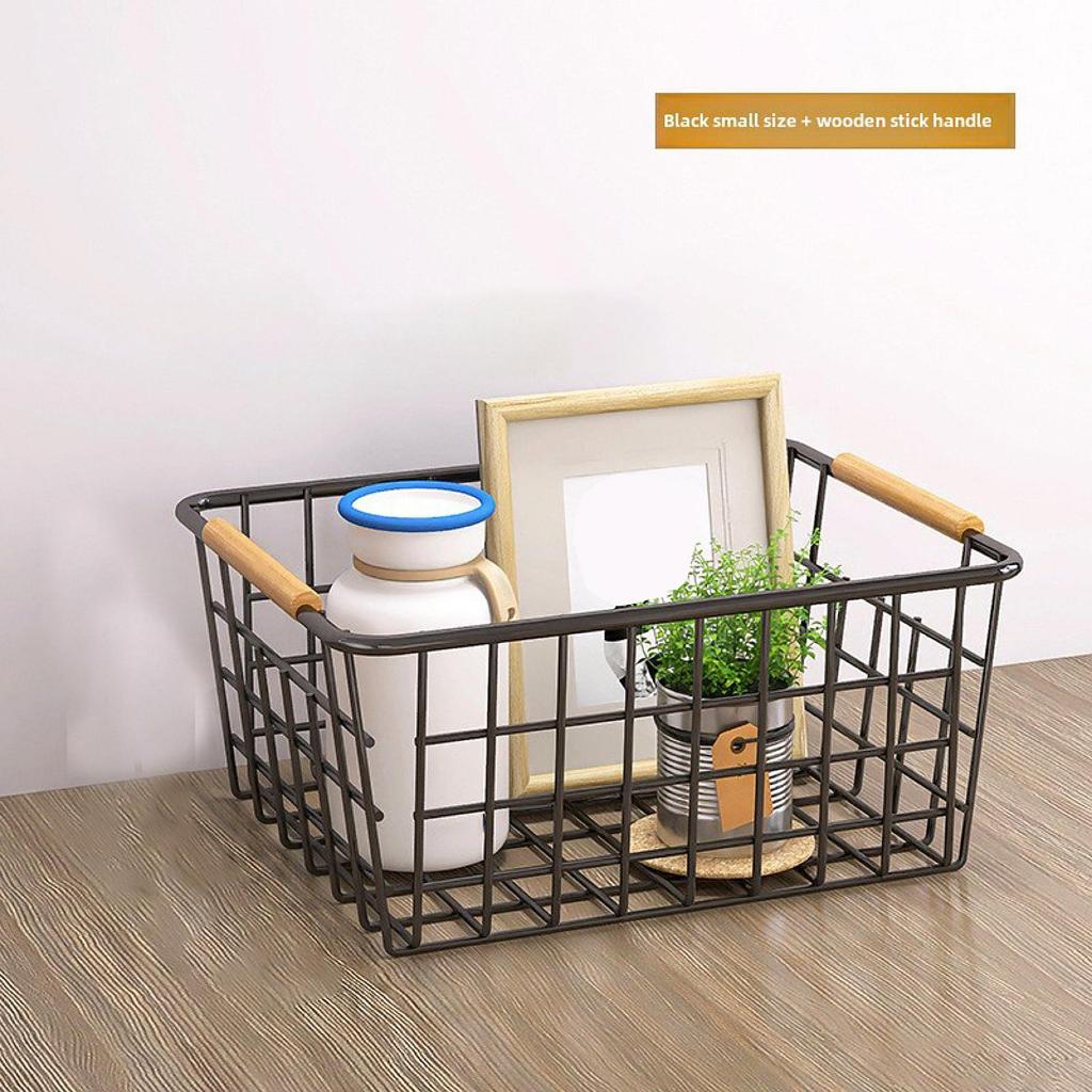 Giỏ đựng đồ sắt Đồ lặt vặt Người tổ chức nhà bếp Thùng lưu trữ đa năng gia đình cho tủ văn phòng